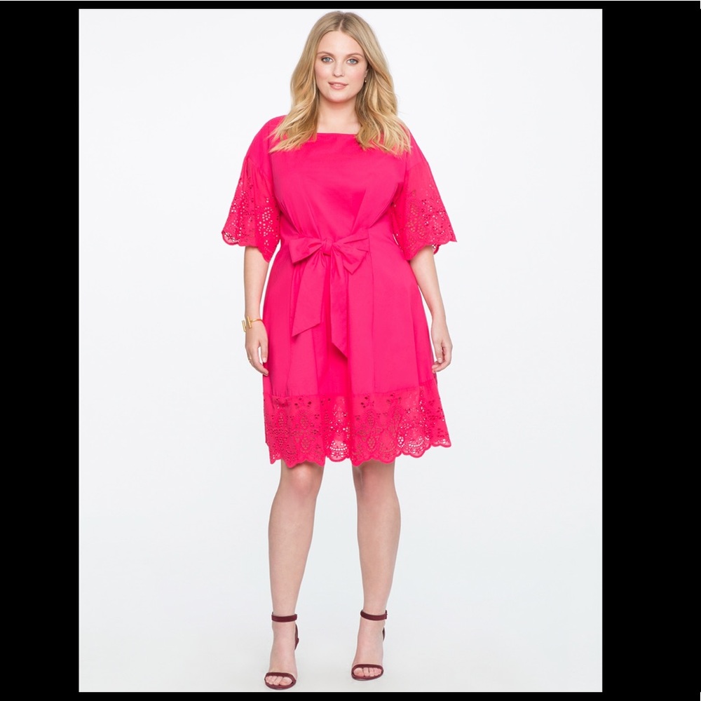 Eloquii Eyelet Detail Dress